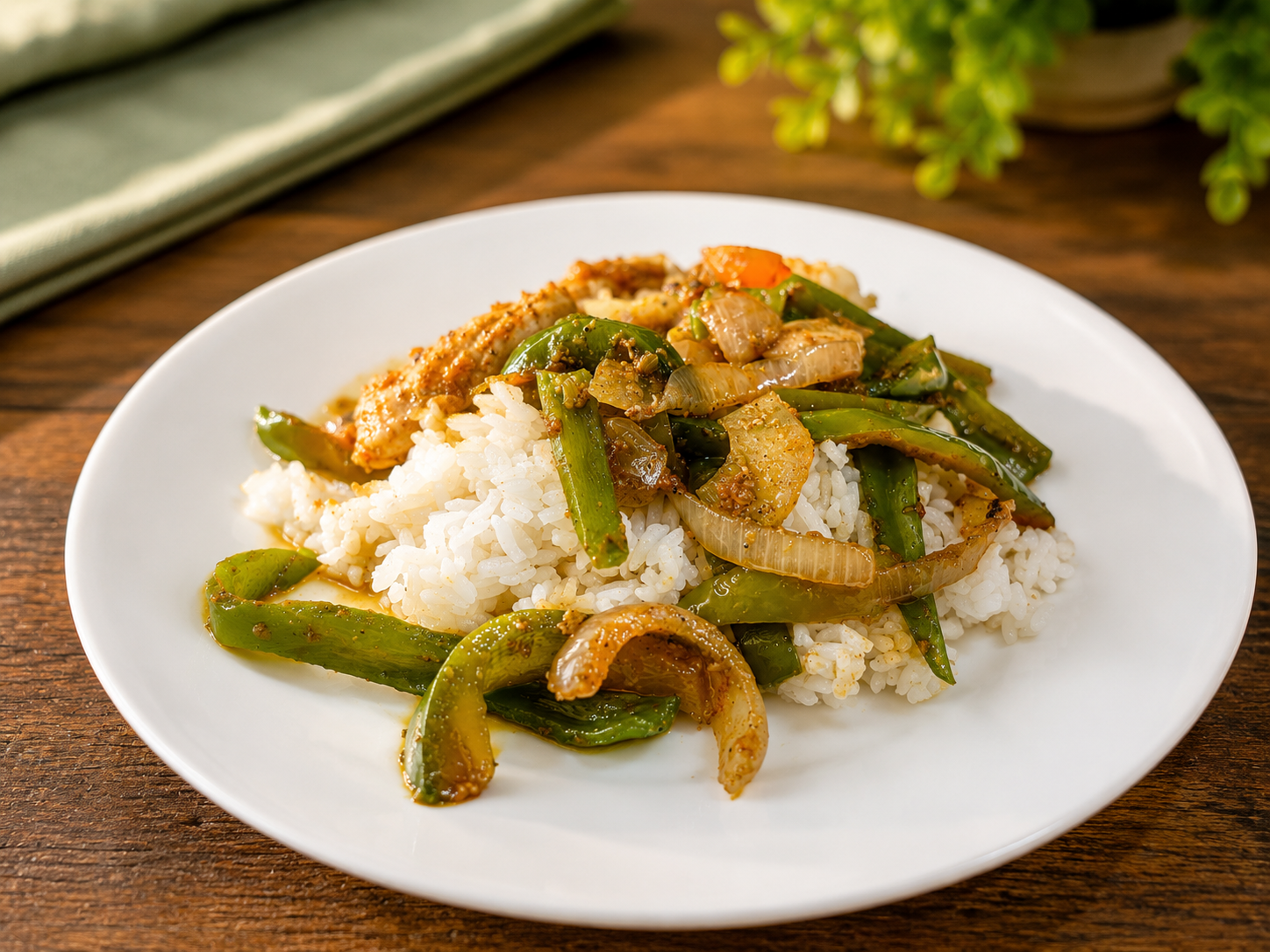 Chicken Fajitas with Cilantro Lime Rice